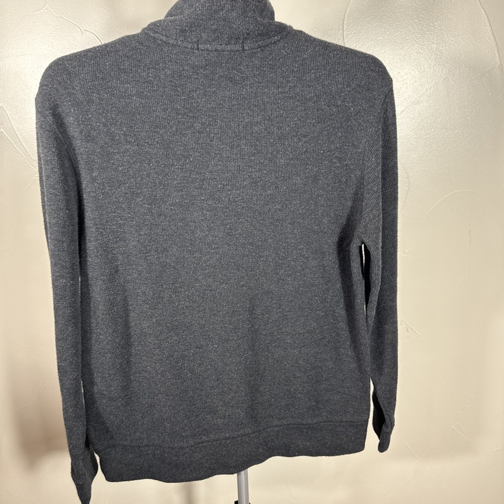 Banana Republic Men's Waffle Quarter Zip Pullover Dark Gray Small - Picture 7 of 7